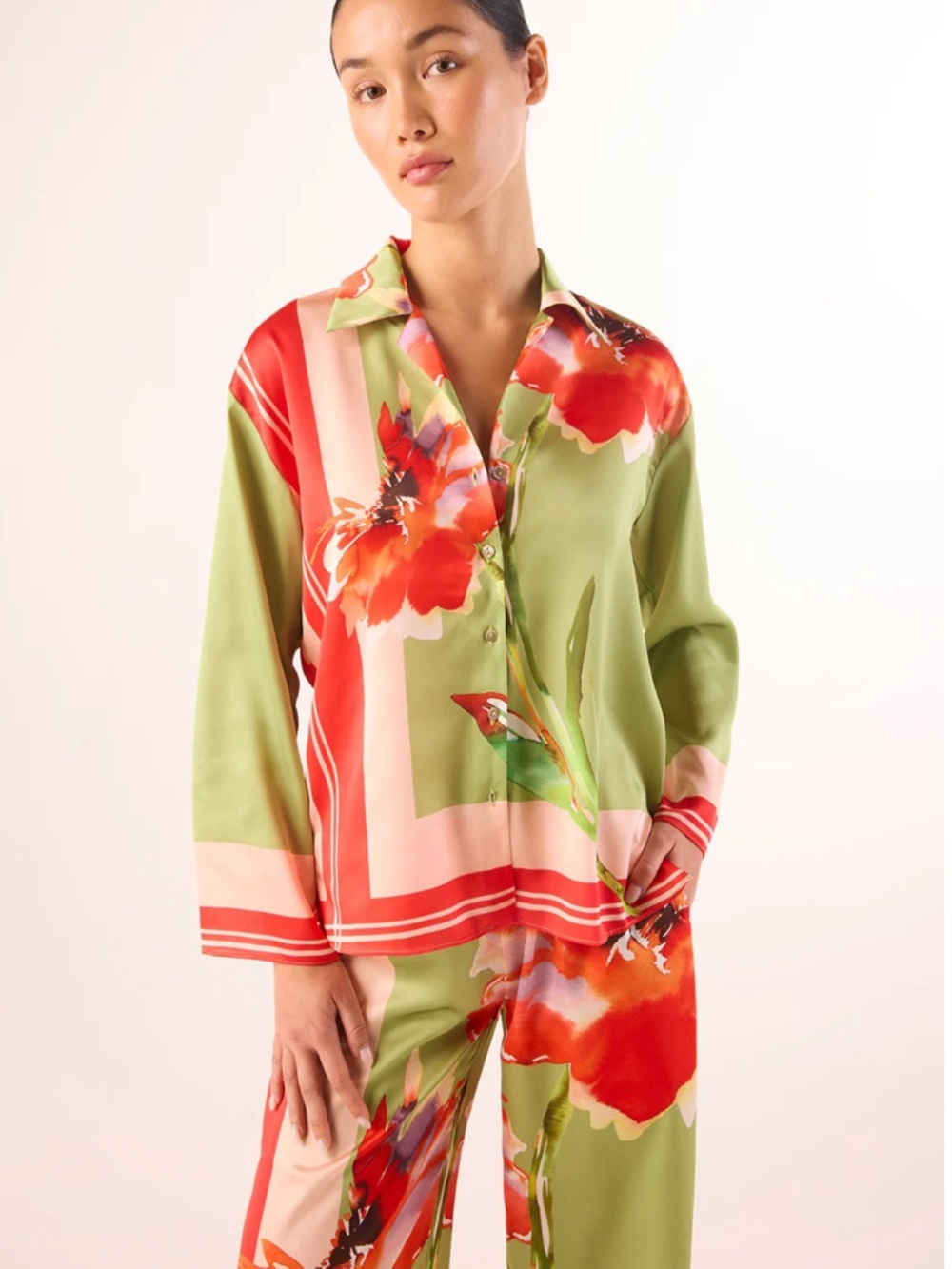 Jaya Top ~ Scarf Flora